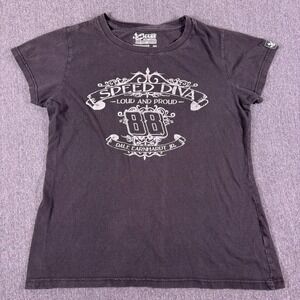 Chase Dale Earnhardt Jr 88 Speed Diva Graphic T-Shirt Womens XL Black Cotton